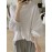 Solid Crew Neck T-Shirt, Casual Lantern Sleeve Top For Spring & Fall, Women's Clothing