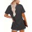 Tape & Letter Print Crew Neck T-Shirt, Casual Short Sleeve T-Shirt For Spring & Summer, Women's Clothing