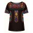 Boho Floral Print T-shirt, Ethnic Crew Neck Short Sleeve Summer T-shirt, Women's Clothing