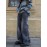 Plain Wide Legs Straight Jeans, Loose Fit Slash Pockets High-Stretch Denim Pants, Women's Denim Jeans & Clothing