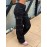 Flap Pockets Y2K & Kpop Style Cargo Pants, Loose Fit Street Non-Stretch Straight Jeans, Women's Denim Jeans & Clothing